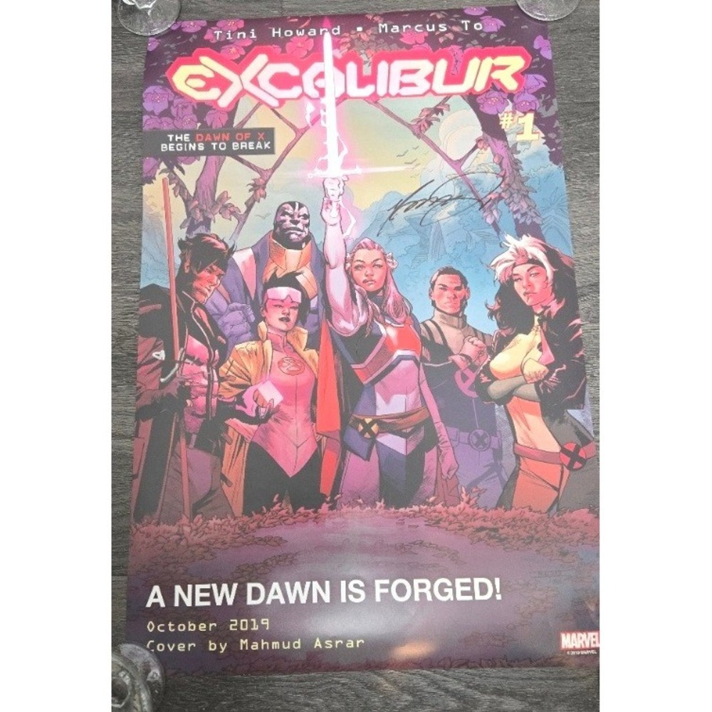 Marvel‎ Dawn of X Signed Promo Poster 13x20 Excalibur New Mutants #1 2019 (2)